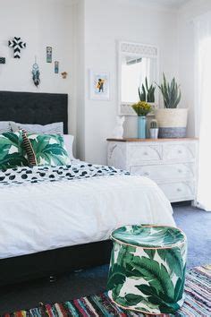 We love the colorful print added to the white linens! Tropical Bedroom Decor, Tropical Bedrooms ...