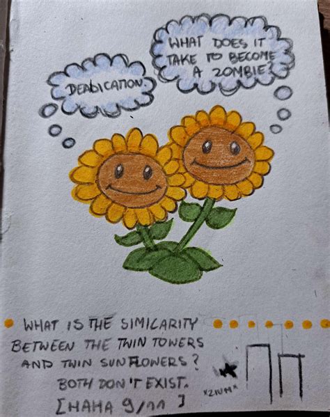 Twin sunflower drawing meme : r/PlantsVSZombies