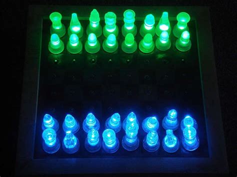 check out this stunning DIY LED lighted chess set