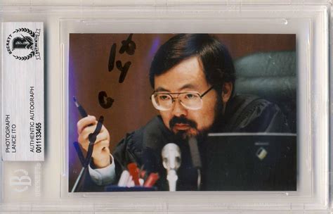 JUDGE LANCE ITO OJ SIMPSON TRIAL SIGNED 2.5"x3.5" Photo Beckett Slabbed BAS | #4554482752