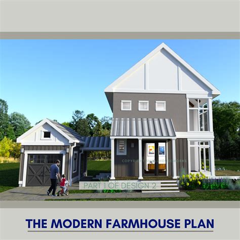 Modern Farmhouse Plan With Garage, Part 1 of Design 2, 2 Bedrooms 2 ...