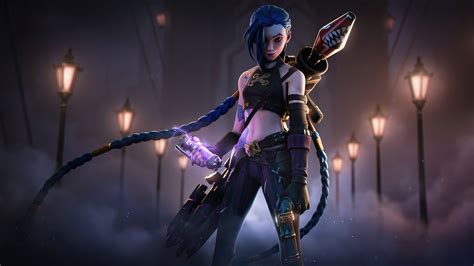 Arcane Jinx Skin Fortnite Wallpaper 4k HD ID:9010