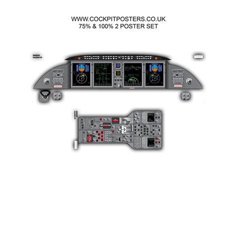 Bombardier Challenger 300 Cockpit Poster | CockpitPosters.co.uk