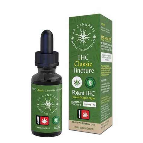 Ra Cannabis Classic "Green Dragon" THC Tincture - 1000mg | L