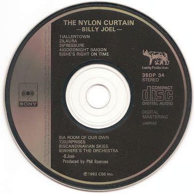 The First Pressing CD Collection: Billy Joel - The Nylon Curtain