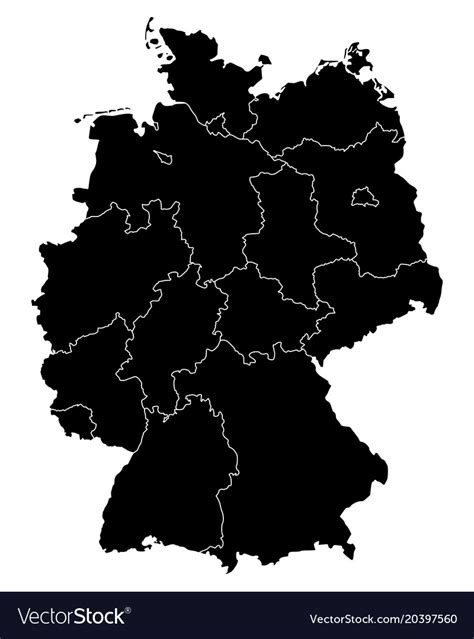 Map of germany Royalty Free Vector Image - VectorStock