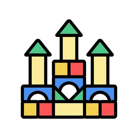 building blocks color icon vector illustration 10190548 Vector Art at ...