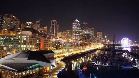 Seattle at Night Wallpapers - Top Free Seattle at Night Backgrounds - WallpaperAccess