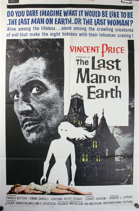 LAST MAN ON EARTH! Vintage Horror Movie Poster - Original Vintage Movie ...