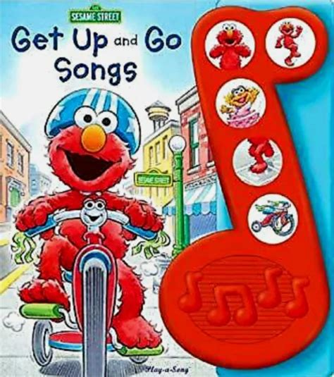 SESAME STREET GET Up and Go Songs Elmo Play Song Sound Book Electronic ...