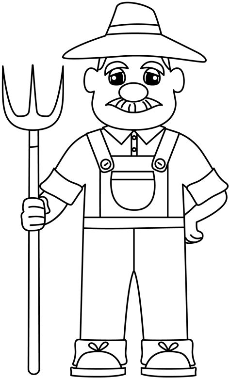 Farmer Printable Template | Free Printable Papercraft Templates