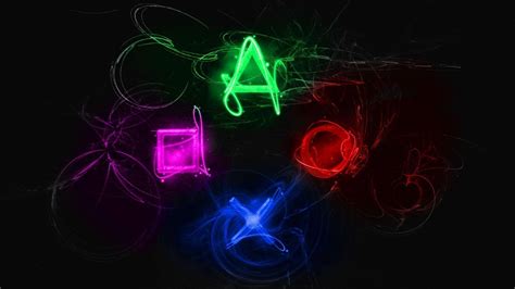 Download Psp Controller Button Symbols Neon Aesthetic Wallpaper ...