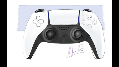 How To Draw Playstation 5 Controller - YouTube