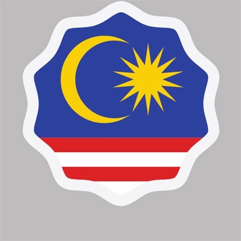 Malaysia flag sticker symbol | Free SVG