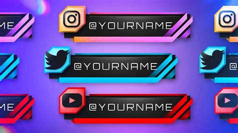 Free Social Media Pop Up / Twitch Panel Template - YouTube