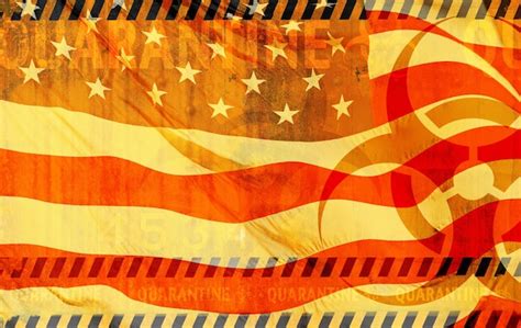 Premium Photo | American virus quarantine abstract illustration with usa flag