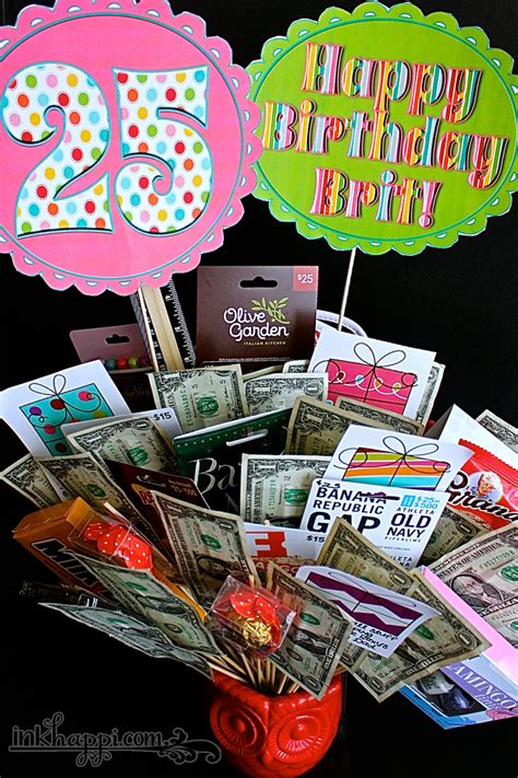 Birthday Gift Basket Idea with Free Printables - inkhappi