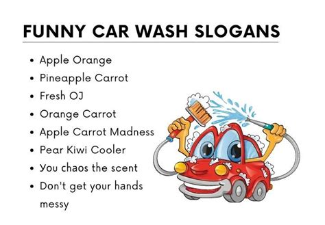 Funny car wash slogans | Car humor, Car wash, Funny quotes