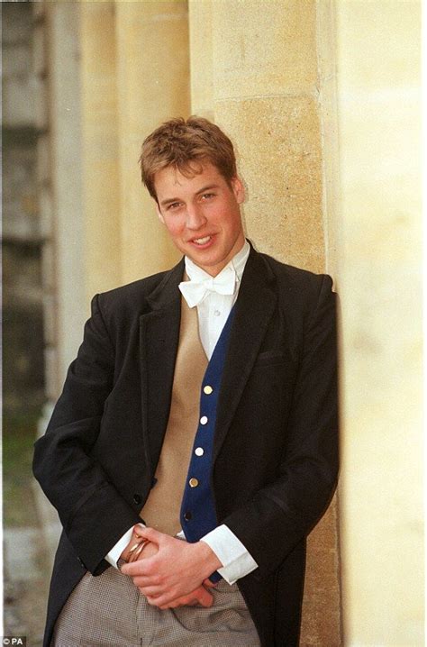 Eton boy: Prince William looked very smart in a waistcoat, posing at ...