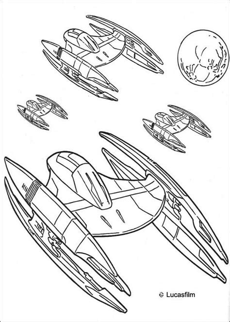 STAR WARS SPACESHIP coloring pages - Trade federation spaceship | Star ...