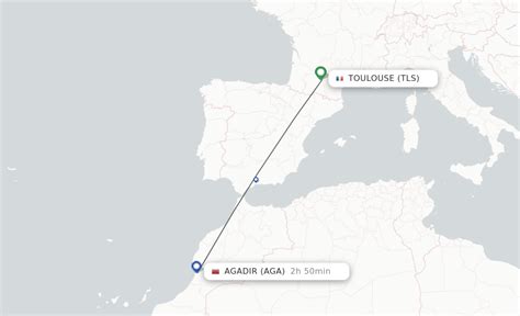 Direct (non-stop) flights from Toulouse to Agadir - schedules - FlightsFrom.com