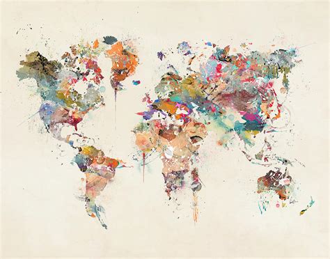 World Map Watercolor Painting by Bri Buckley | Pixels