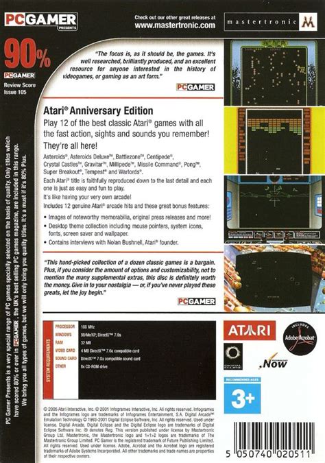 Atari: Anniversary Edition (2001) box cover art - MobyGames