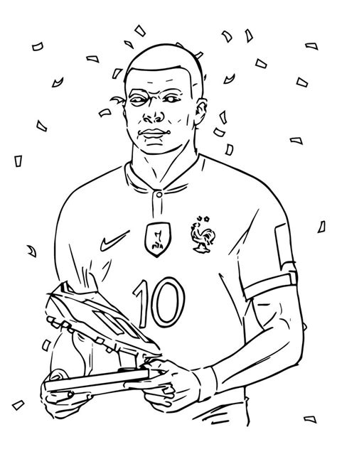 Kylian Mbappé Coloring Pages - Coloring Pages For Kids And Adults | Football coloring pages ...