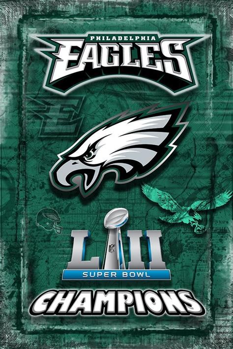 Philadelphia Eagles Super Bowl Championship 2018 Poster, Philadelphia ...