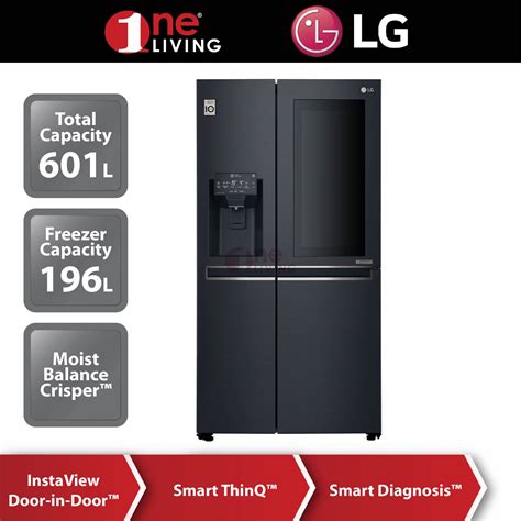 LG 601L Instaview Side By Side Refrigerator GC-X247CKAV