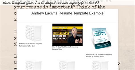 Andrew Lacivita Resume Template Example