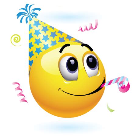 This cheerful emoticon is in a festive mood because it's someone's birthday. Happy Birthday ...