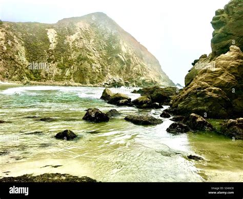 Pfeiffer beach Big Sur Stock Photo - Alamy