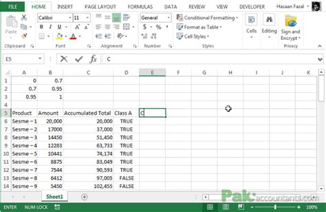 ABC Inventory Analysis using Excel Charts - PakAccountants.com