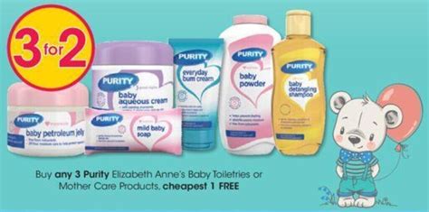 Buy any 3 Purity Elizabeth Anne's Baby Toiletries or Mother Care ...