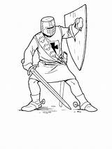 Coloring Page  Noble Knight sketch template
