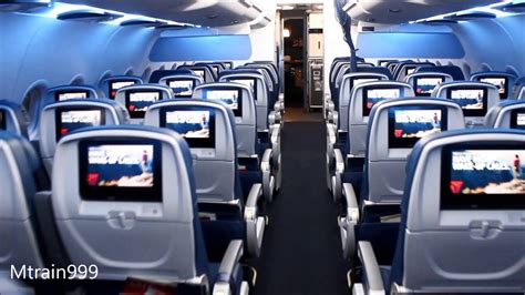 Delta A319 cabin (Comfort+) - YouTube