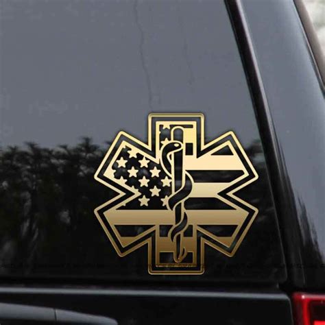 Star of Life EMT Decal Sticker EMS Ambulance Medical Emergency ...