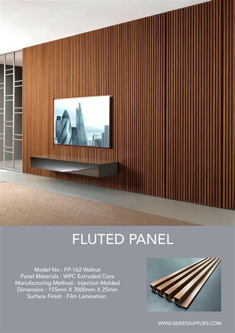 WALNUT SLAT WALL PANEL | House interior, Living room design modern ...