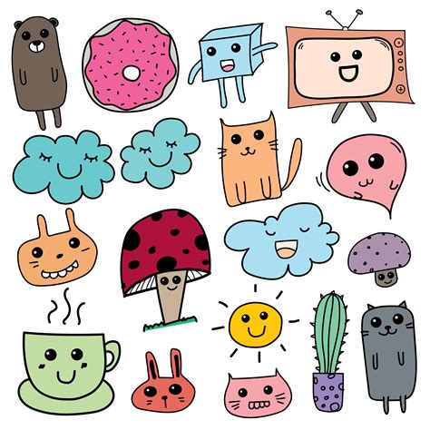 Kawaii Doodle For Kids. Hand Drawn Vector Illustration. 583953 Vector Art at Vecteezy