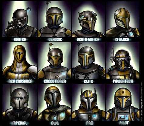 Mandalorian Helmets 2.0 by AraxussYexyr on DeviantArt