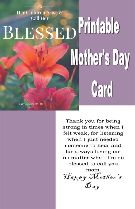 3 Printable Mothers Day cards from christian resource minstry