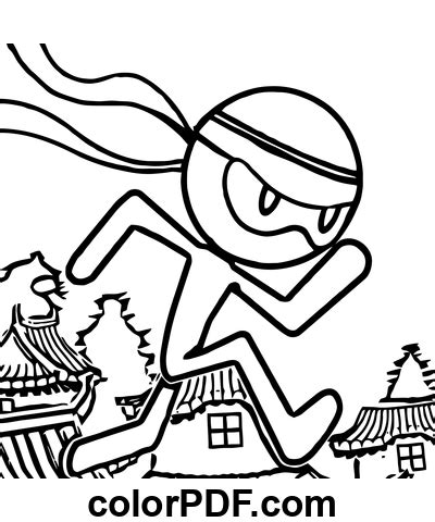 Stickman Ninja – Coloring Pages and Books in PDF