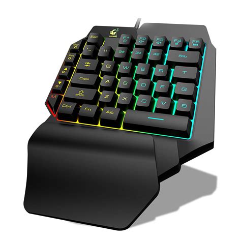 One Handed Keyboard, TSV One-Handed Mechanical Gaming Keyboard RGB LED ...