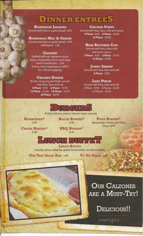 Menu of Pizza Oven in Monona, WI 53716