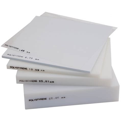 Polystyrene Sheet, White - 6.35mm Thick (1/4 Inch) x 25cm Square - Radiation Products Design, Inc.