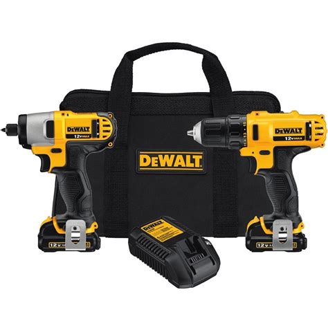 Shop DEWALT 2-Tool 12-volt Max Lithium Ion (Li-ion) Cordless Combo Kit ...