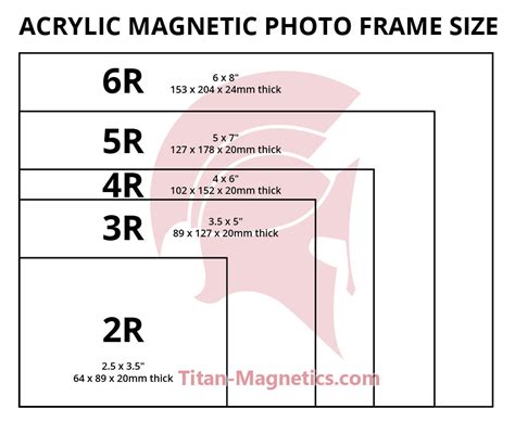 Acrylic Magnetic Photo Frame Free Standing - 2R, 3R, 4R, 5R, 6R, A4 ...