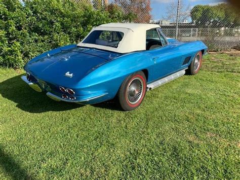 1967 CORVETTE CONVERTIBLE MARINA BLUE WHITE INTERIOR 427/435hp BODY OFF RESTO - Classic ...