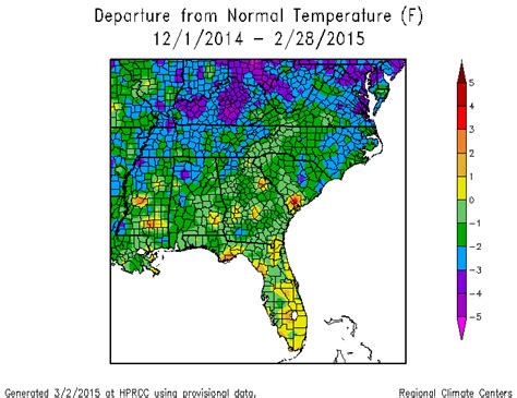 Preliminary winter climate statistics for the Southeast | Climate and ...